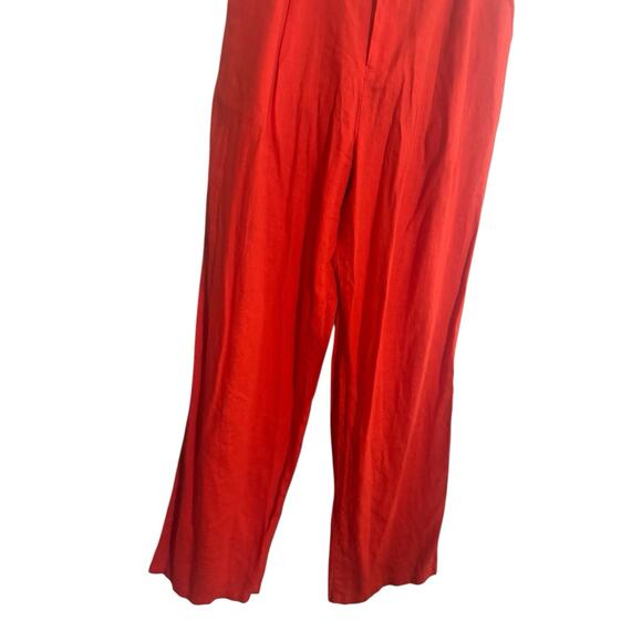 Urban Outfitters Women Small Hi-Rise Linen Rayon Wide Leg Pants Pleated #5605 - Picture 4 of 14